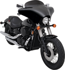 Memphis Shades Lucite Black 5" Batwing Fairing Windshield for Harley Davidson