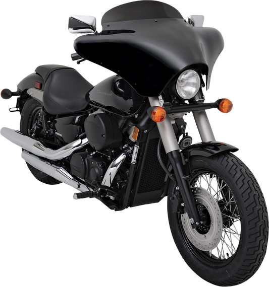 Memphis Shades Lucite Black 5" Batwing Fairing Windshield for Harley Davidson