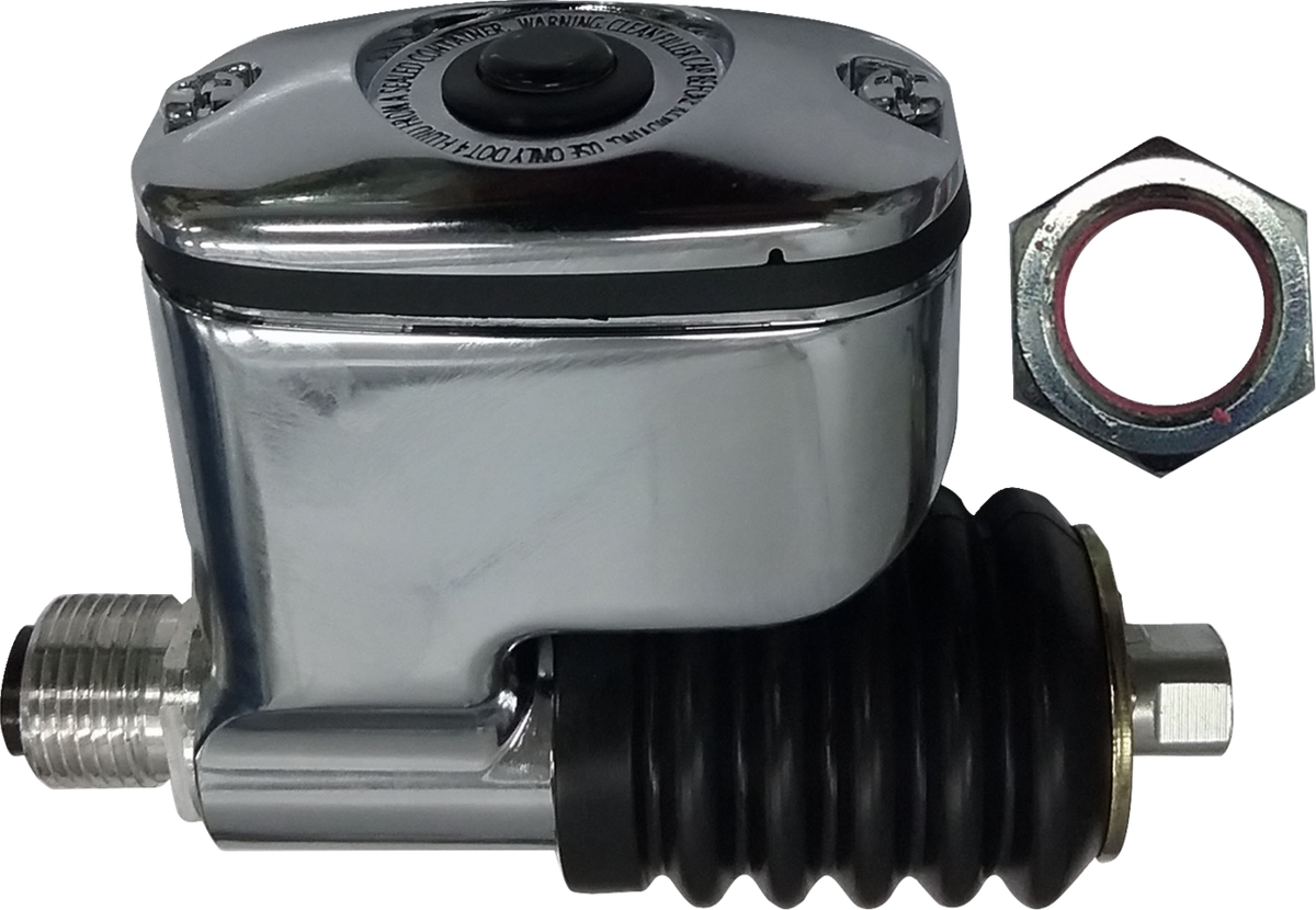 Drag Specialties Chrome Rear Brake Master Cylinder for 2006-17 Harley Dyna FXDB
