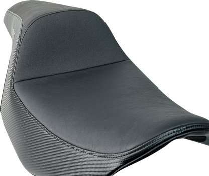 Slyfox Black Drifter Seat  w/ Gray Logo fits 2023-2025 Harley Touring Road Glide