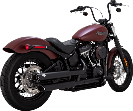 Vance & Hines Twin Slash 3" PCX Black Mufflers fits 2018-2024 Harley Softail