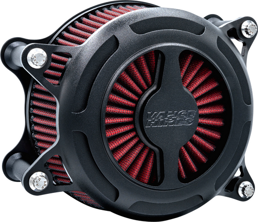 Vance & Hines Black Wrinkle VO2 Blade Air Cleaner Filter 99-17 Harley Twin Cam