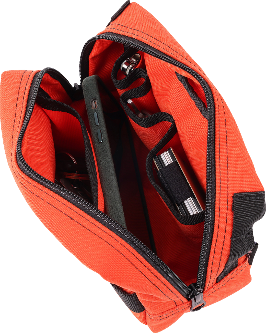 Thrashin Supply Orange Motorcycle Handlebar Storage Bag Harley Davidson THB-0025