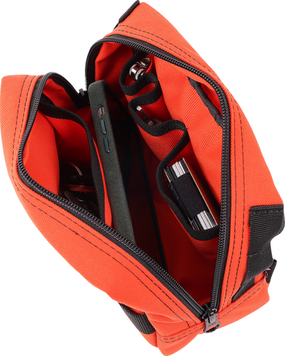 Thrashin Supply Orange Motorcycle Handlebar Storage Bag Harley Davidson THB-0025