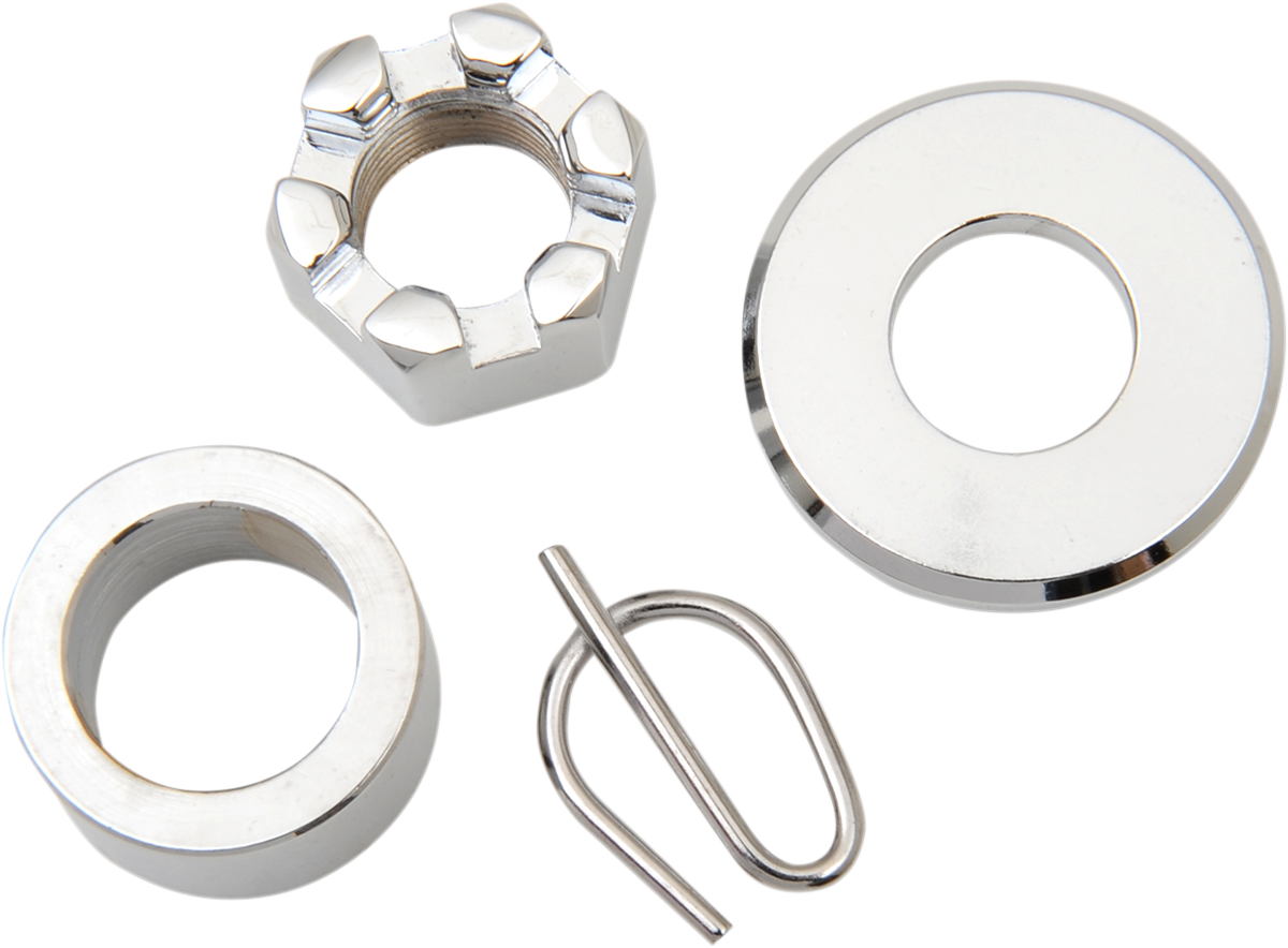 Colony Chrome Rear Axle Spacer Nut Kit fits 1986-1999 Harley Sportster XL XLH