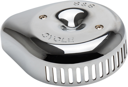 S&S Chrome Slasher Teardrop Stealth Carburetor Air Filter Cleaner Cover Harley