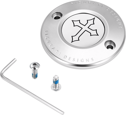 Figurati Designs Cross Stainless Steel Timing Cover for 2017-2023 Harley M8