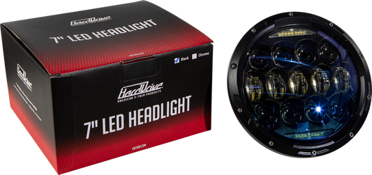 Harddrive 7" White Angel 130W Universal LED Motorcycle Headlight Harley Davidson