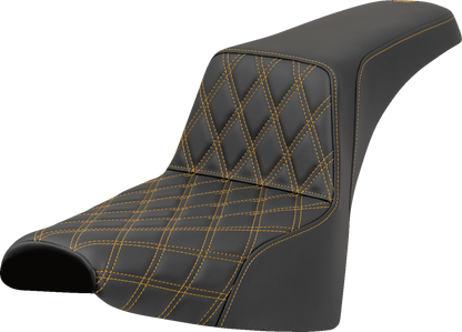 Saddlemen Step-Up Gold Lattice Gel Seat fits 2018-2026 Harley Softail Street Bob