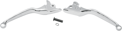 Drag Specialties Wide Blade Chrome Hand Lever Set for 2008-2016 Harley Touring