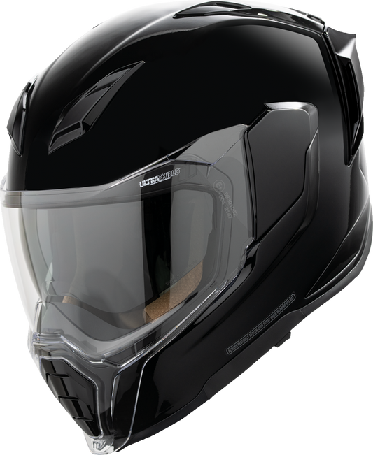 Icon Ultraflite Solid Gloss Black MIPS Full Face Unisex Adult Motorcycle Helmet