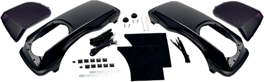 Hogtunes Hard Saddlebag Lid with 6x9 Speaker Cut Out for 1998-13 Harley Touring