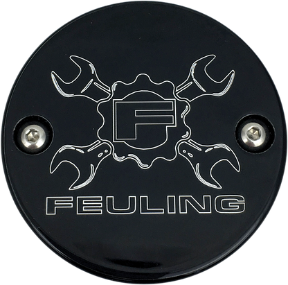 Feuling Black Wrench Points Cover for 2017-24 Harley Davidson Softail Touring M8