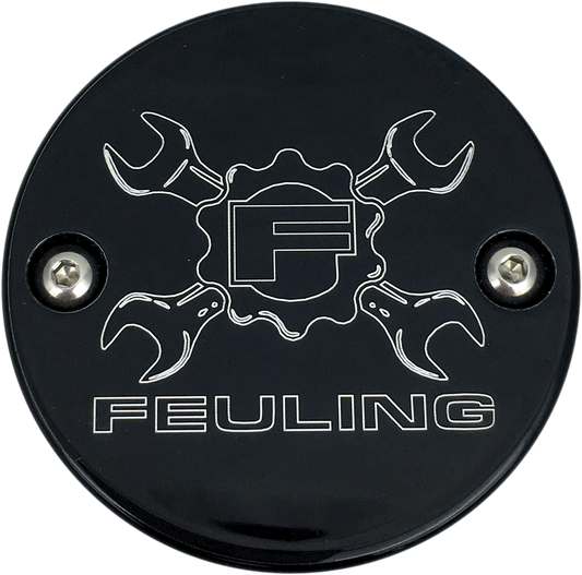 Feuling Black Wrench Points Cover for 2017-24 Harley Davidson Softail Touring M8