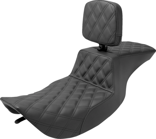 Saddlemen Step-Up Gel Seat & Backrest 1997-2007 Harley Road King Street Glide