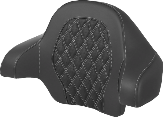 Saddlemen Silver Lattice Stitch Tour Pak Backrest Pad for 2014-24 Harley Touring