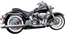 Bassani Chrome Slash Up Slip on Exhaust Mufflers 89-17 Harley Softail FLSTF FXST