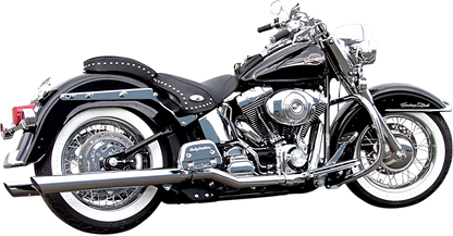 Bassani Chrome Slash Up Slip on Exhaust Mufflers 89-17 Harley Softail FLSTF FXST