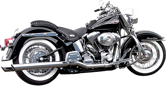 Bassani Chrome Slash Up Slip on Exhaust Mufflers 89-17 Harley Softail FLSTF FXST