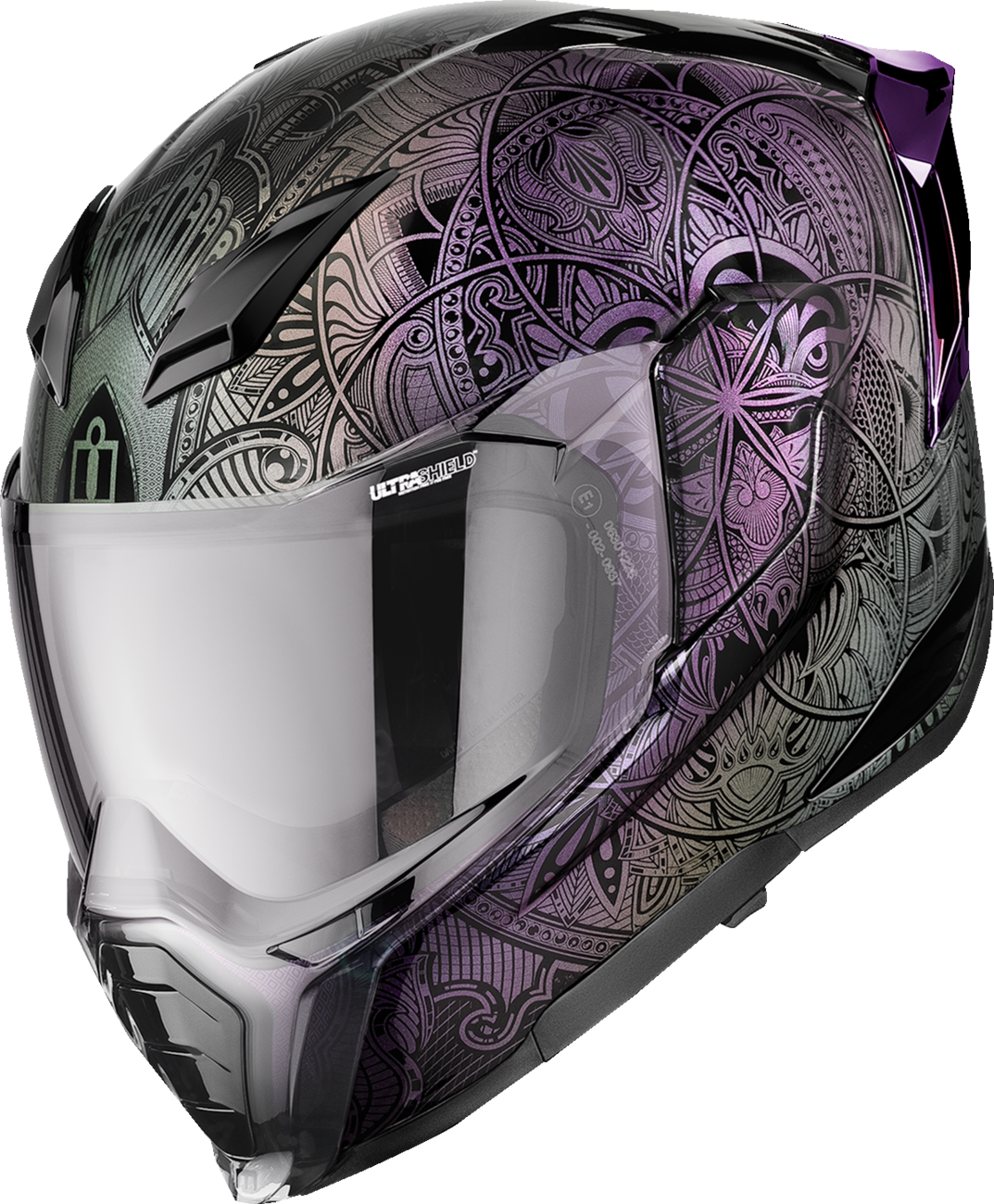 Icon Ultraflite Opal Mandala Purple MIPS Full Face Adult Motorcycle Helmet