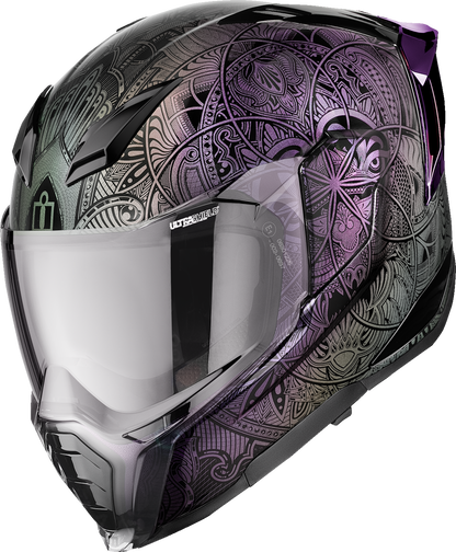 Icon Ultraflite Opal Mandala Purple MIPS Full Face Adult Motorcycle Helmet