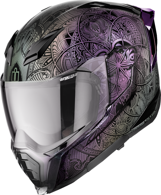 Icon Ultraflite Opal Mandala Purple MIPS Full Face Adult Motorcycle Helmet