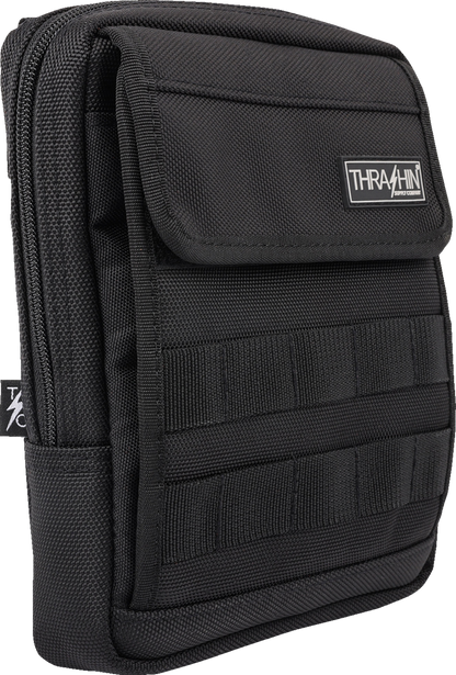 Thrashin Slim Black Motorcycle Handlebar Riser Storage Bag for Harley Davidson