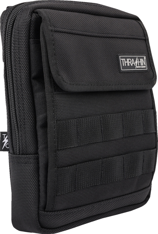Thrashin Slim Black Motorcycle Handlebar Riser Storage Bag for Harley Davidson