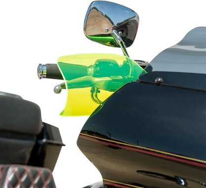 Klock Werks Flare Green Ice Hand Guards fits 1982-2025 Harley Cable Clutch
