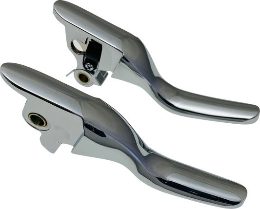 Drag Specialties Short Chrome Brake Clutch Hand Levers 2014-2022 Harley Touring