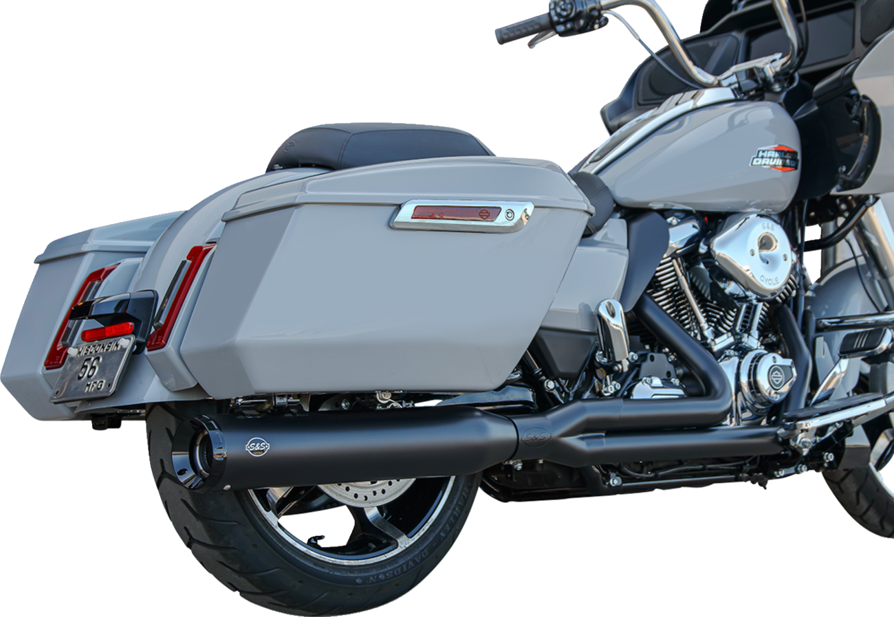 S&S GNX 2-1 Black Race Exhaust System fits 2017-2025 Harley Touring 550-1167