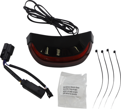 Ciro 40174 Lightstrike Black Red Lens Crown LED Taillight 2014-23 Harley Touring