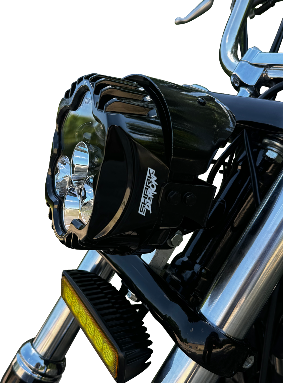 Custom Dynamics Shark Demon Pedestal Mount Performance LED Headlight Kit