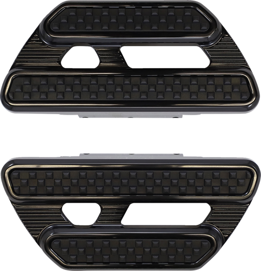 Arlen Ness Method Black Passenger Floorboards 1980-2024 Harley Touring Models