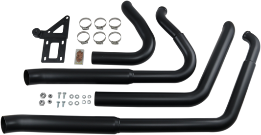 Bassani Black Pro Street Exhaust System 2018-2020 Harley Fat Boy FXBR FLFB FXBRS