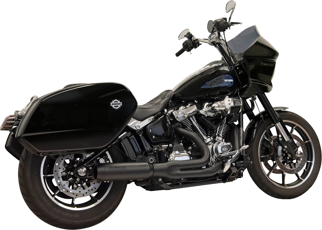 Bassani 4" Black Road Rage 2-1 Exhaust System fits 2018-2025 Harley M8 Softail
