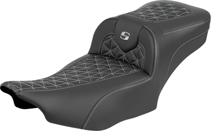Saddlemen Roadsofa Silver Tri Gripper Extended Seat for 2023-2026 Harley Touring