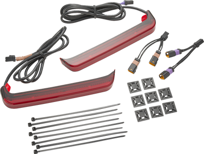 Ciro Bag Blade Lightstrike Red LED Saddlebag Lights for 2023-2026 Harley Touring