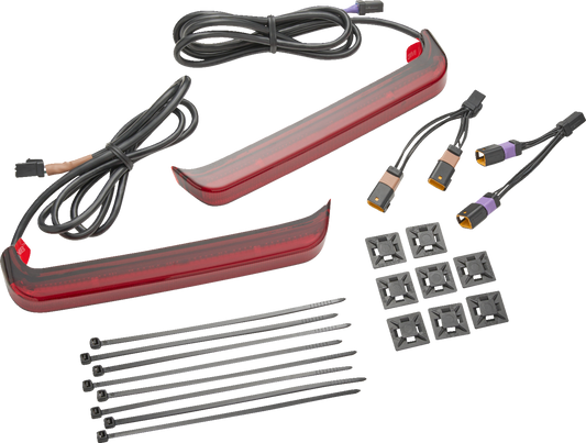 Ciro Bag Blade Lightstrike Red LED Saddlebag Lights for 2023-2026 Harley Touring