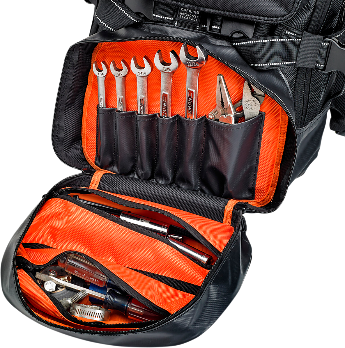 Biltwell Black Exfil-48 Molle Motorcycle Sissy Bar Backpack Bag for Harley