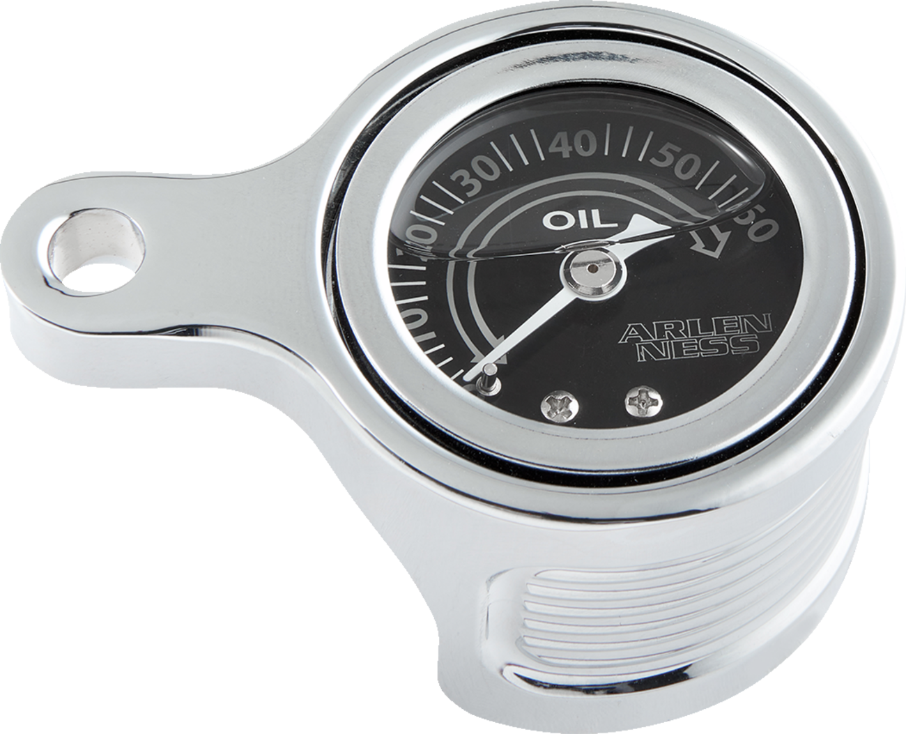 Arlen Ness Chrome Oil Pressure Gauge Kit for 2017-2024 Harley Touring Softail M8