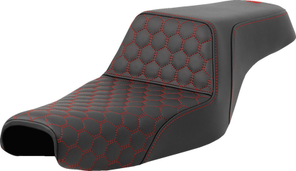 Saddlemen Step Up Red Honeycomb Gelcore Seat fits 2004-2022 Harley Sportster
