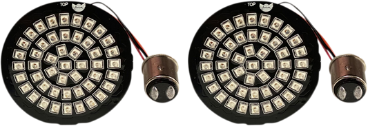 Custom Dynamics 1157 Rear Red LED Bullet Turn Signal Inserts 2009-2024 Harley