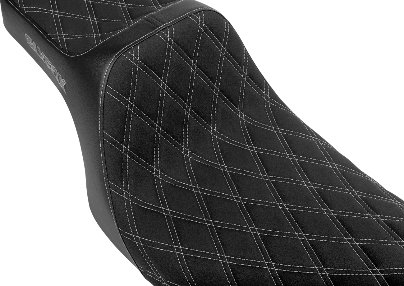 Slyfox High Noon Silver Diamond Stitch Seat fits 2008-2024 Harley Touring FLTR