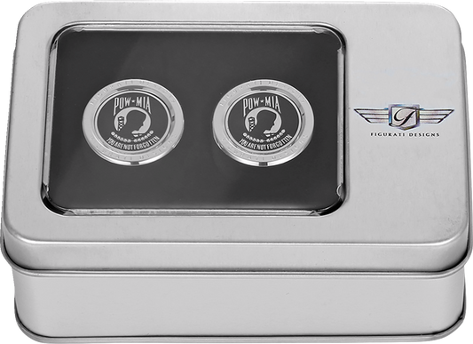 Figurati Designs POW-MIA Black Short Magnetic Docking Hardware Covers for Harley