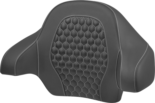 Saddlemen Tour Pack White Honeycomb Backrest Pad 14-24 Harley Electra Glide Low