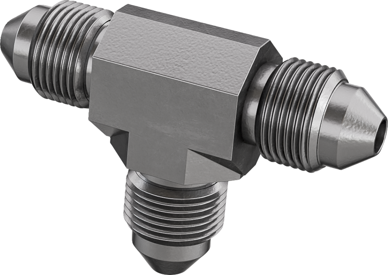 Goodridge Steel Universal -3 Tee AN3 Brake Line Banjo Fitting Adapter for Harley