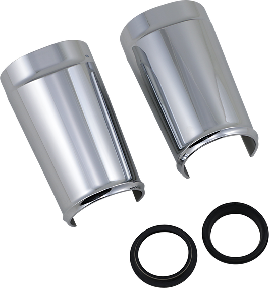 Arlen Ness Chrome Fat Tire Fork Boot Covers 2014-2024 Harley Touring FLHX FLTRU