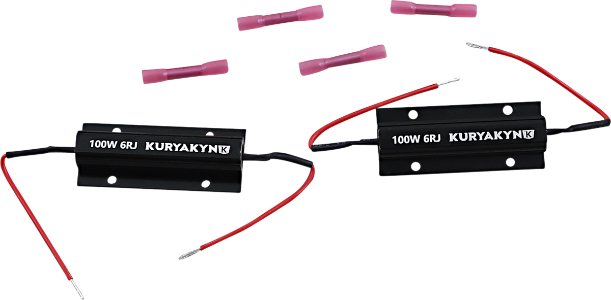 Kuryakyn 2992 Aluminum Motorcycle LED Turn Signal Load Equalizers for Harley