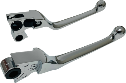 Drag Specialties Narrow Chrome Lever Set fits 1996-2017 Harley Touring Softail